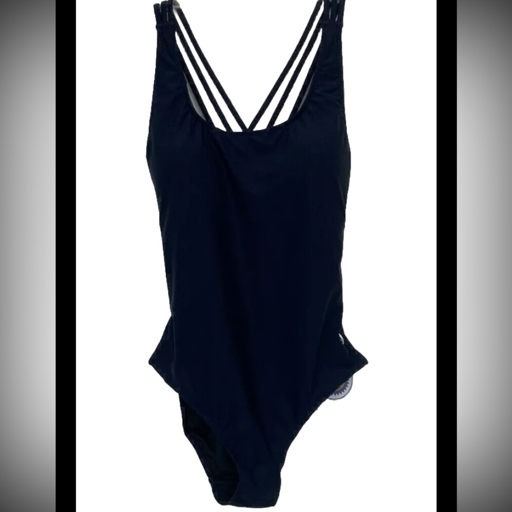 Baleaf Navy One Piece Athletic Swimsuit Criss Cross Straps SPF 50+  Small 4-6